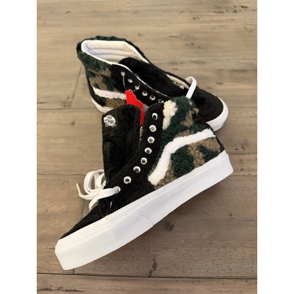 New vans SK8 camo Sherpa sneakers womens sz 6 - Picture 6 of 9